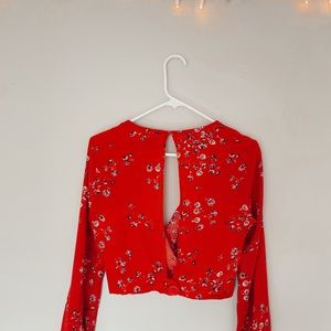 red wild fable long sleeve crop